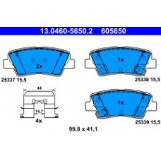 Колодки гальмівні (задні) Kia Sportage/Ceed/Rio/Optima/Hyundai Accent/i10/i20/i30/i40/Elantra 10- (Akebono)