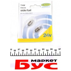 Автолампа T4W 24V 4W BA9s (MCC) Standard (блістер/2шт.)